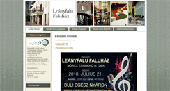 Desktop Screenshot of leanyfalu-haz.hu