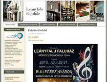 Tablet Screenshot of leanyfalu-haz.hu